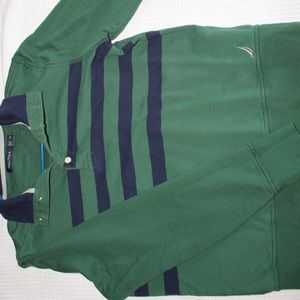 Nautica XS green/blue throw over sweater